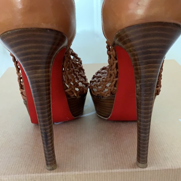 Christian Louboutin Woven Leather Caged Bootie - Picture 6 of 13